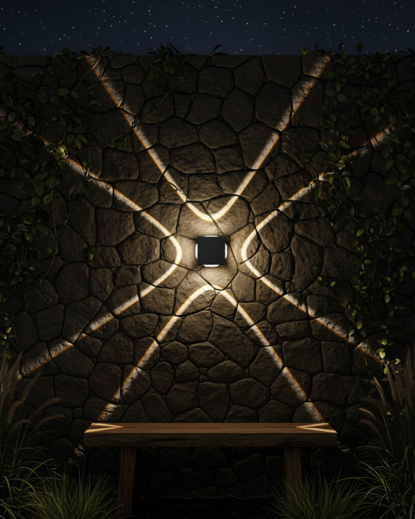 Cross Glow Outdoor Wall Light
