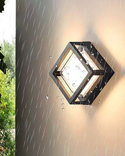 Contemporary Outdoor Wall Light - Cube